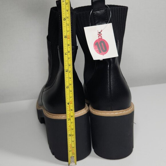 Dolce Vita Trooper Platform Chelsea Boots Women's Size 10 Black - Picture 10 of 12